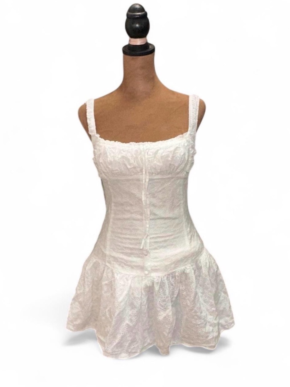 All in Favor White Lace Slip Dress Women Intimates Cottage Core Milkmaid Medium